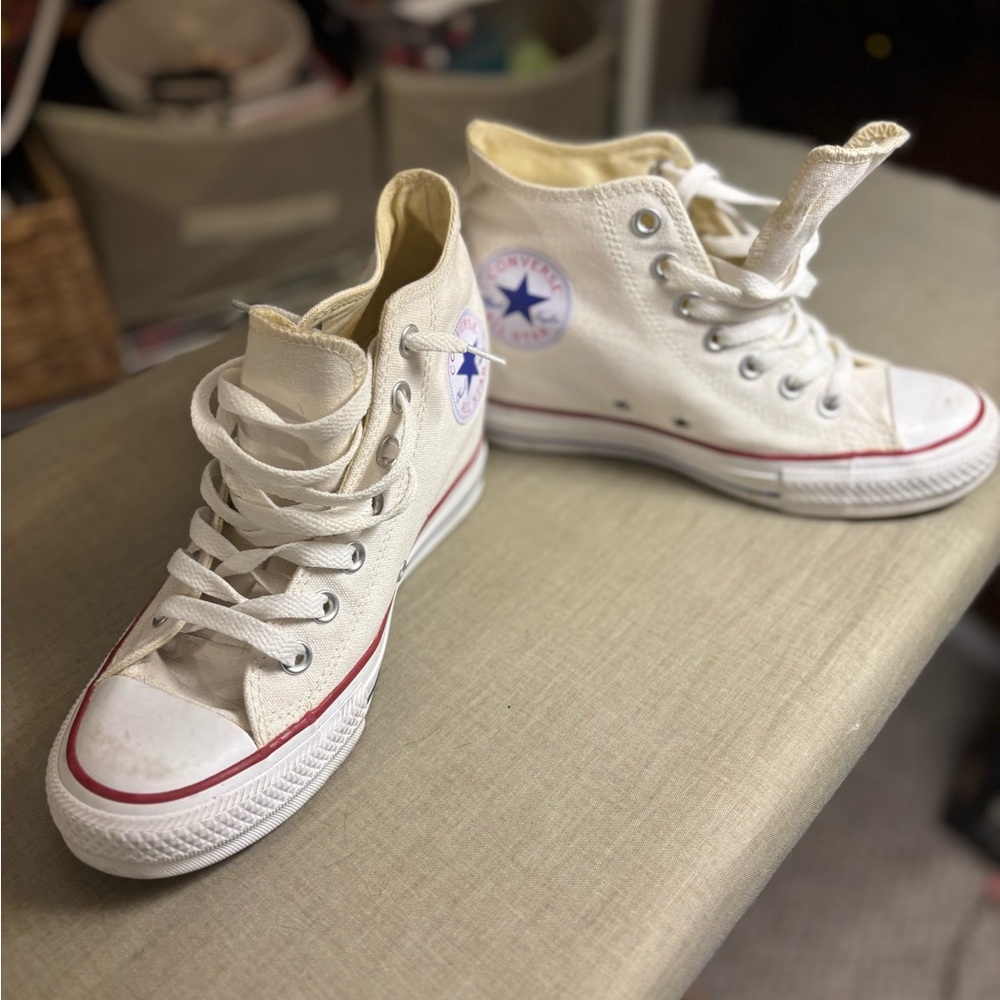 Converse White High-Top Sneakers